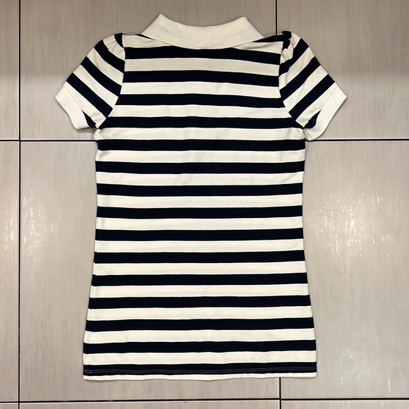 Juicy Couture Vintage Y2K Striped Polo Puff Short Sleeve Top Size Small - Picture 2 of 13